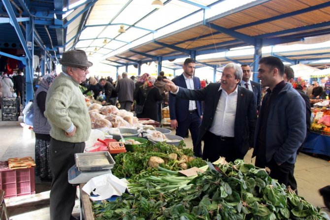 BAŞKANDAN KAPALI PAZAR ZİYARETİ