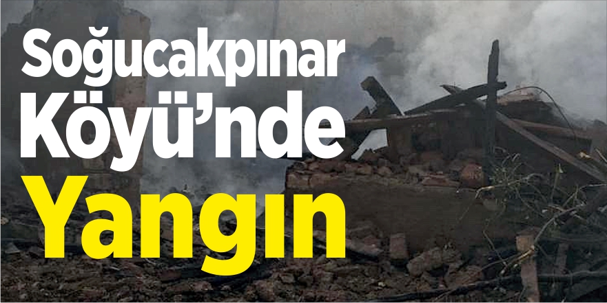 SOĞUCAKPINAR KÖYÜNDE YANGIN