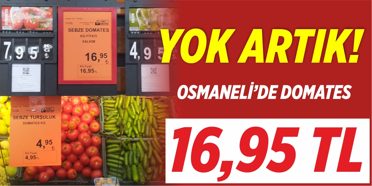 YOK ARTIK! OSMANELİ’DE DOMATES 16,95 TL