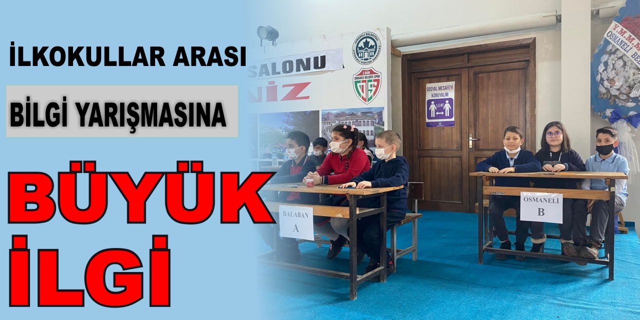 İlkokullar arası bilgi yarışmasına büyük ilgi