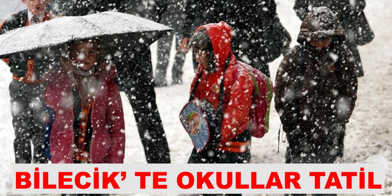 Bilecik' te Okullar Tatil Edildi