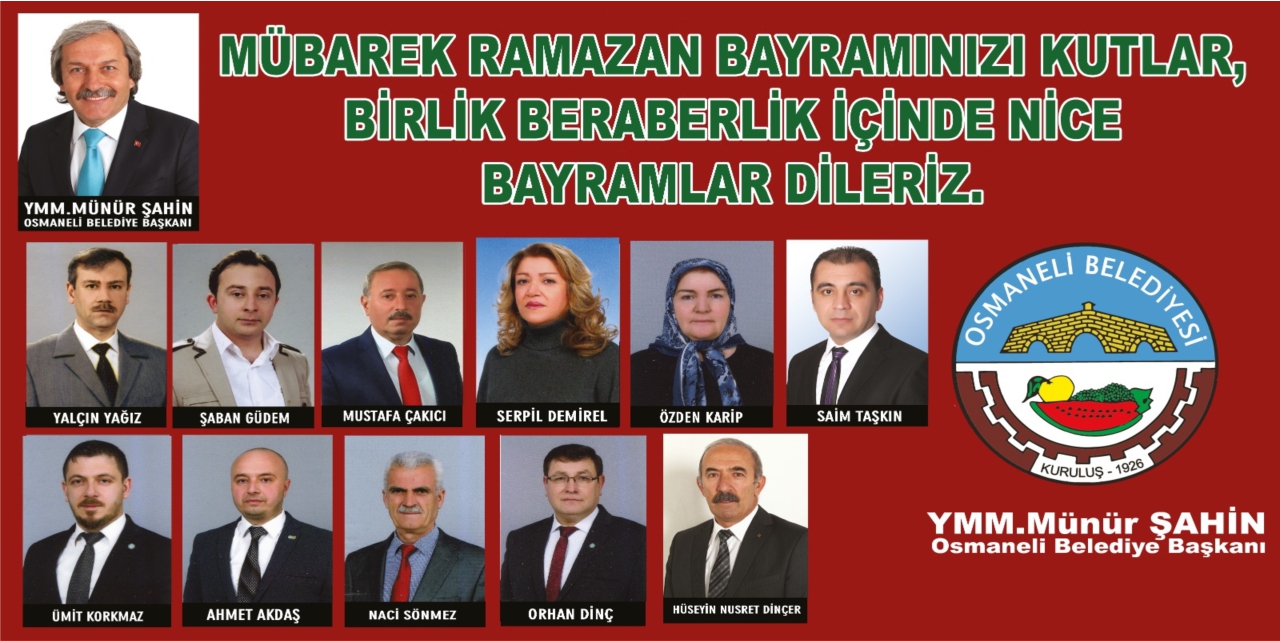 Osmaneli Belediyesi Bayram Tebrik İlanı