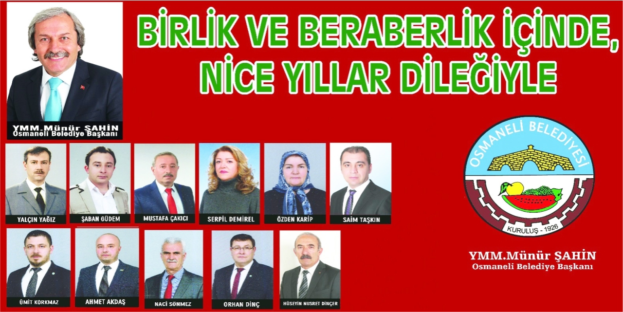 Osmaneli Belediyesi - Yılbaşı Tebrik İlanı