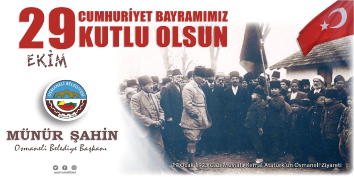 Osmaneli Belediye Başkanı Münür Şahin - 29 Ekim Cumhuriyet Bayramı Kutlama